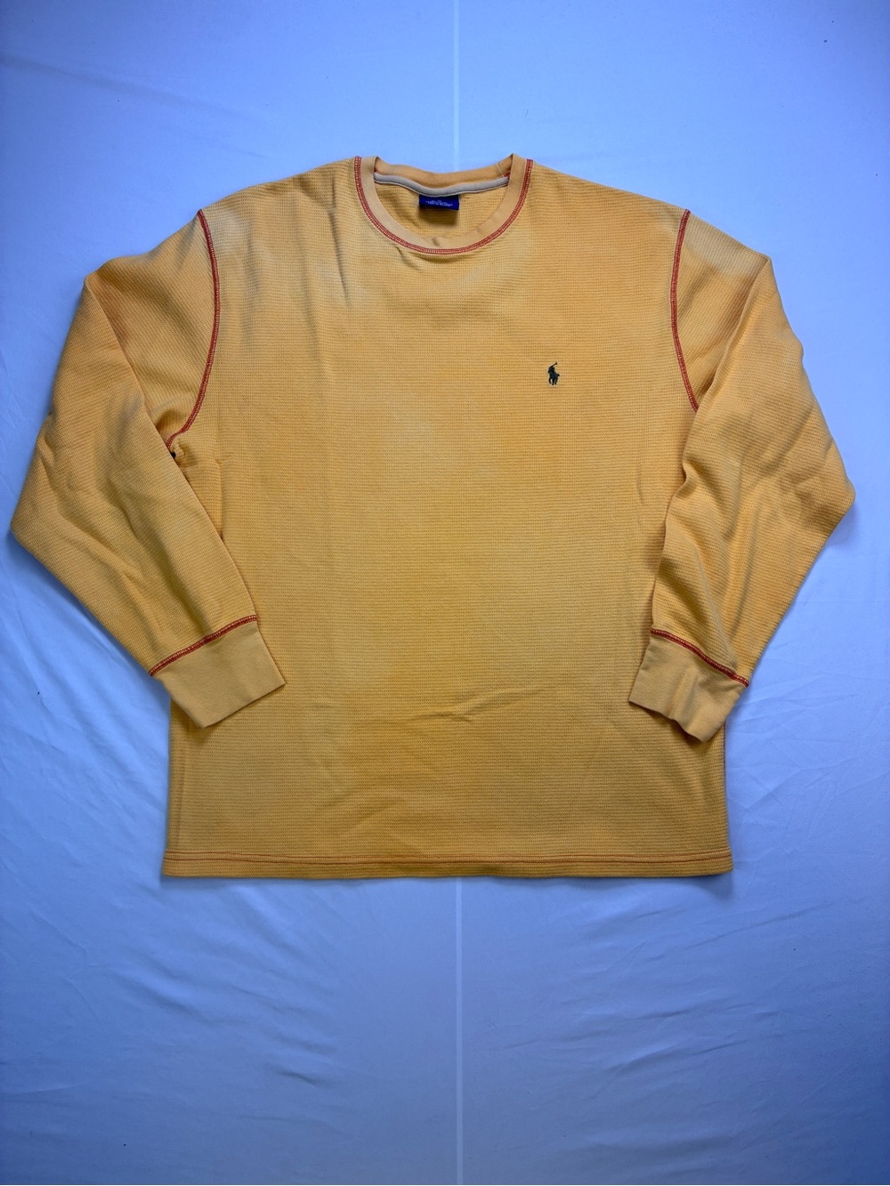 Polo Ralph Lauren Sleepwear Yellow Crewneck with Orange/Red Contrast Stitching